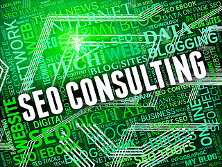 Image showing Seo Consulting Indicates Search Engine And Advice