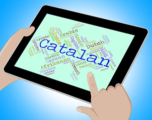 Image showing Catalan Language Means Text Catalonia And International