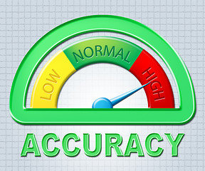 Image showing High Accuracy Indicates Maximum Excess And Exactness