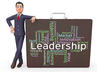 Image showing Leadership Words Represents Influence Guidance And Control