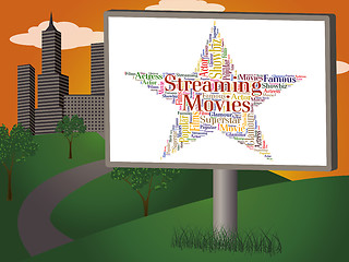 Image showing Streaming Movies Represents Picture Show And Cinema