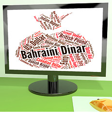 Image showing Bahraini Dinar Indicates Currency Exchange And Banknotes