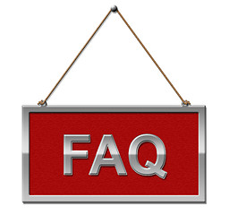 Image showing Faq Sign Represents Frequently Asked Questions And Advertisement