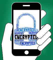 Image showing Encrypted Word Means Encryption Words And Password