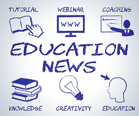 Image showing Education News Means Social Media And Article