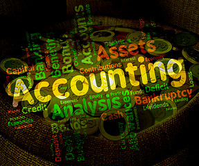 Image showing Accounting Words Represents Balancing The Books And Accountant