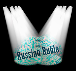 Image showing Russian Ruble Indicates Foreign Currency And Exchange