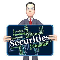 Image showing Securities Word Indicates Financial Obligation And Bond