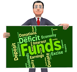 Image showing Funds Word Means Shares Words And Finance