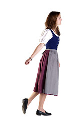 Image showing woman in Dirndl pulls