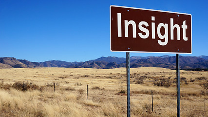 Image showing Insight brown road sign