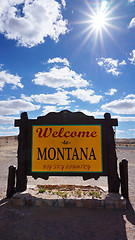 Image showing Welcome to Montana road sign
