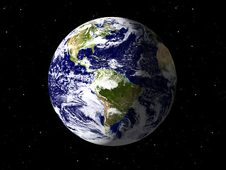 Image showing Planet Earth done with NASA textures