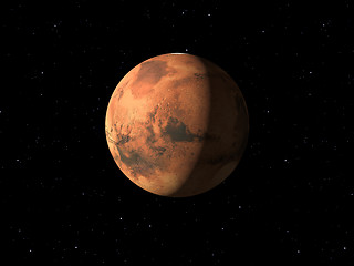 Image showing Planet Mars done with NASA textures