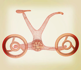 Image showing 3d modern bike concept. 3D illustration. Vintage style.