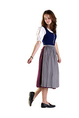 Image showing woman in Dirndl pulls