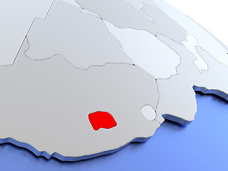 Image showing Lesotho on world map