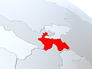 Image showing Tajikistan on world map