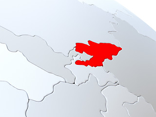Image showing Kyrgyzstan on world map