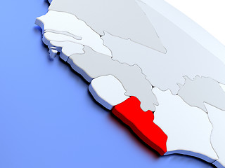 Image showing Liberia on world map