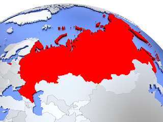 Image showing Russia on world map