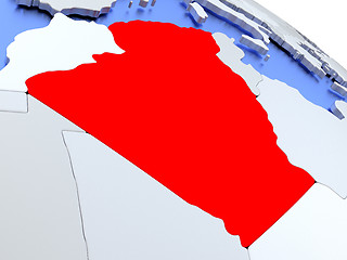 Image showing Algeria on world map