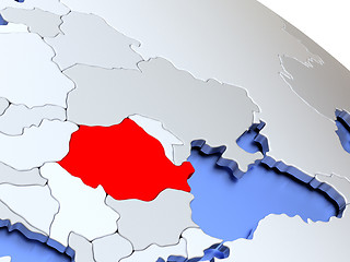 Image showing Romania on world map