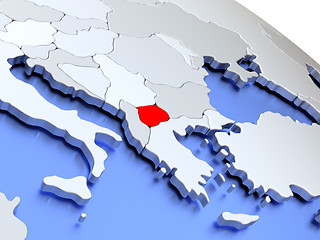 Image showing Macedonia on world map