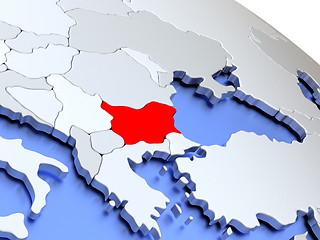 Image showing Bulgaria on world map