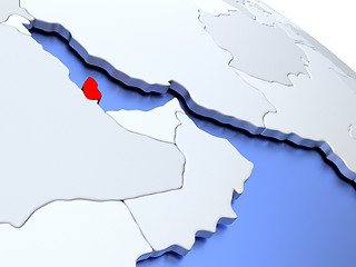 Image showing Qatar on world map