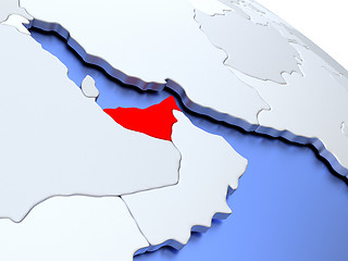 Image showing United Arab Emirates on world map