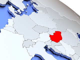 Image showing Hungary on world map