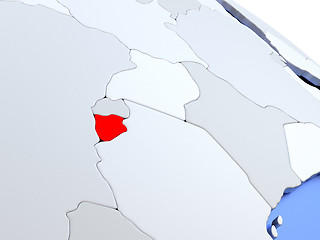 Image showing Burundi on world map