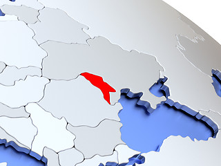 Image showing Moldova on world map