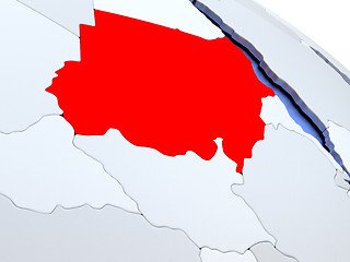 Image showing Sudan on world map