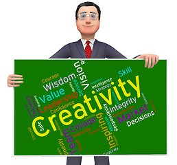 Image showing Creativity Words Means Vision Design And Conception