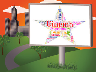 Image showing Cinema Star Indicates Hollywood Movies And Cinemas