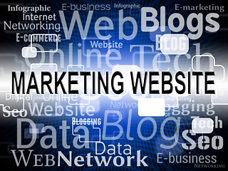 Image showing Marketing Website Indicates Media E-Marketing And Online