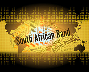 Image showing South African Rand Represents Currency Exchange And Coinage