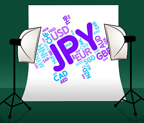 Image showing Jpy Currency Shows Japanese Yen And Broker