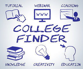 Image showing College Finder Means Search Out And Educate