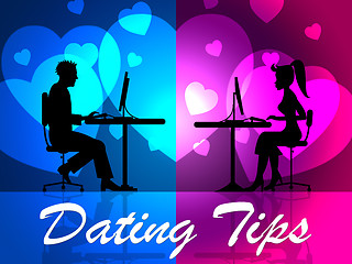 Image showing Dating Tips Indicates Love Network And Hints