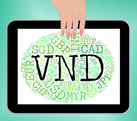 Image showing Vnd Currency Shows Forex Trading And Banknotes