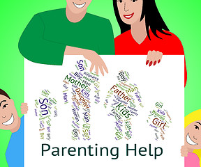 Image showing Parenting Help Represents Mother And Child And Advice