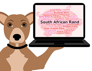 Image showing South African Rand Indicates Currency Exchange And Coinage