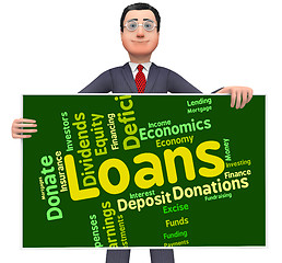 Image showing Loans Word Represents Fund Lent And Text