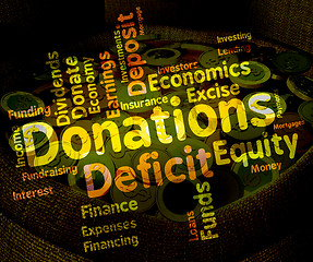 Image showing Donation Word Means Giving Words And Supporter