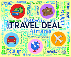 Image showing Travel Deal Represents Word Promotion And Vacation