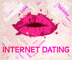 Image showing Internet Dating Indicates Web Site And Date