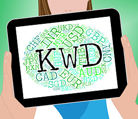 Image showing Kwd Currency Shows Exchange Rate And Dinars